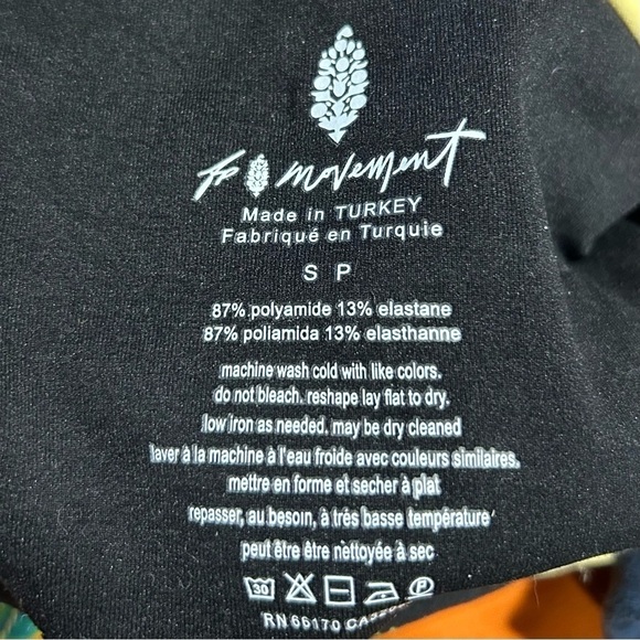 NWT Free People Movement‎ Free Throw Embroidered Crop Tank in Black Floral S - Picture 5 of 5